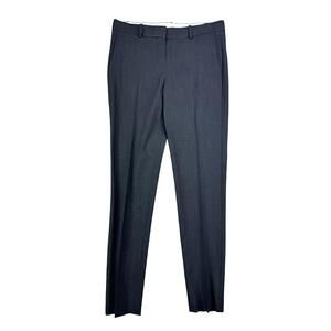 Theory Testra 2b Slim Fit Virgin Wool Dress Pants Blue Grey Size US 2